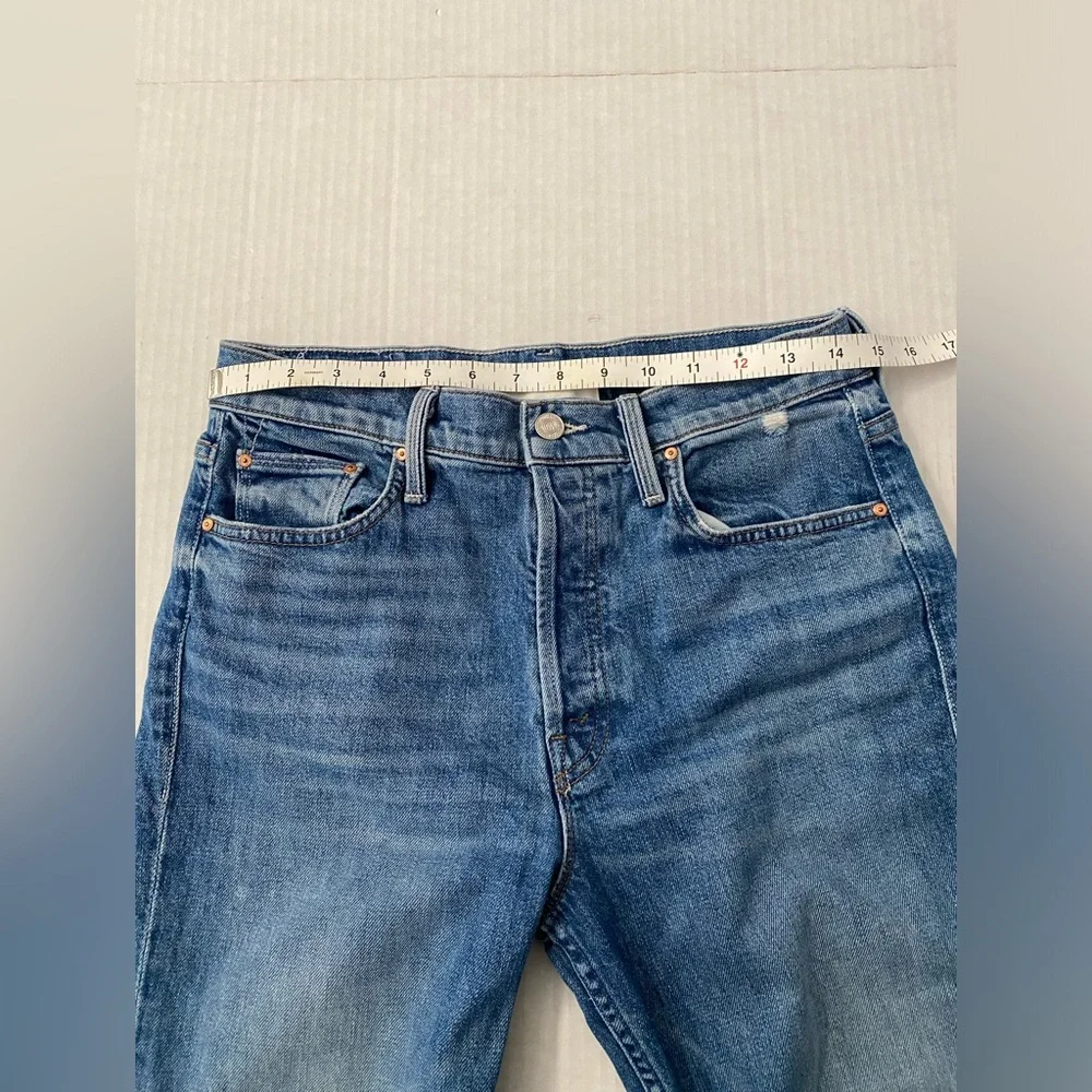 MOTHER SUPERIOR Tomcat Jeans Playing With Scissors Cropped Straight Leg 29 - Picture 5 of 16